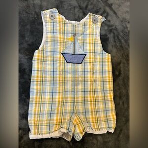 Le’ Za Me Baby Boy Romper with Sailboat Design